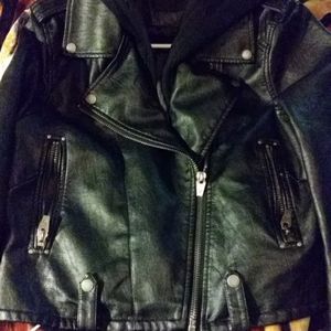 Women's leather bomber.  jacket